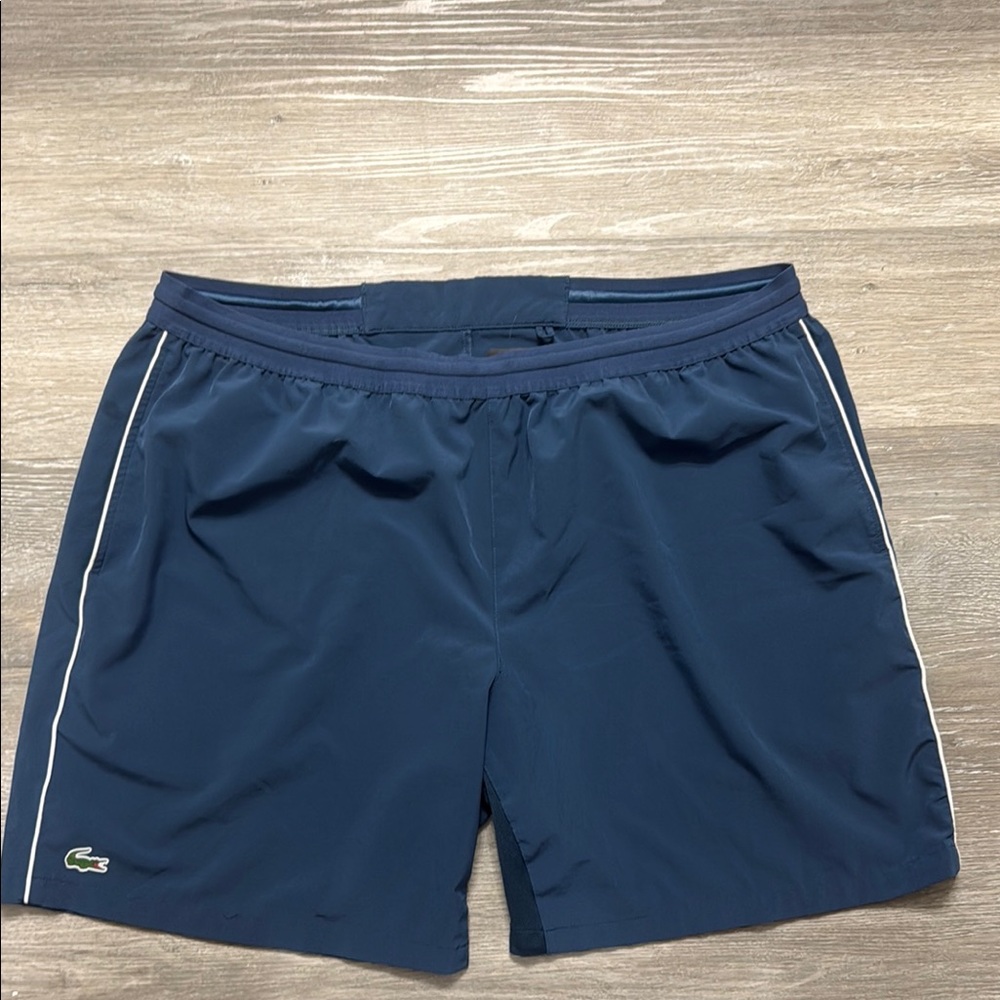 Lacoste Blue Athletic Shorts with Elastic Waistband 4XL